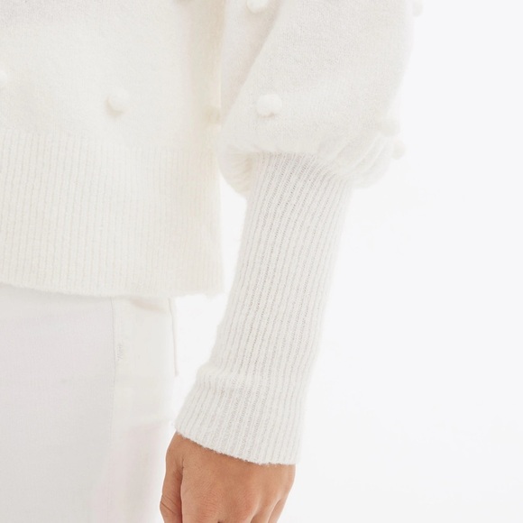 MADEWELL Bobble Dashwood V-Neck Sweater in Coziest Yarn - XS - Vanilla Girl Core - Picture 12 of 17